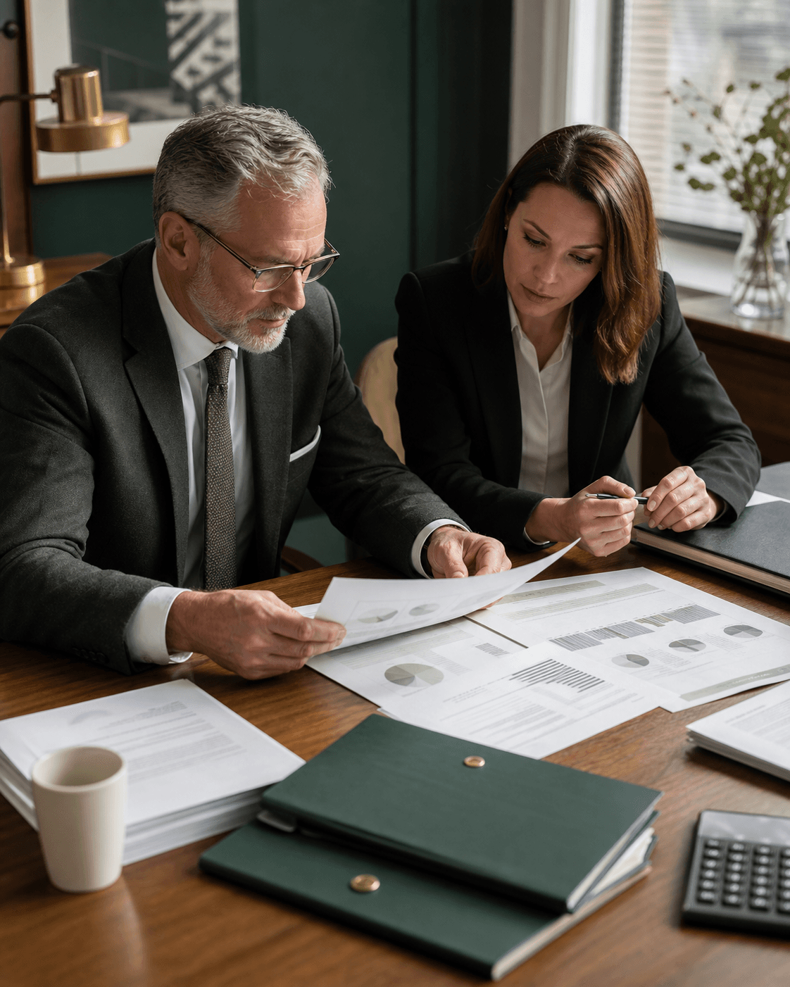 Finance leaders reviewing a detailed employer analysis